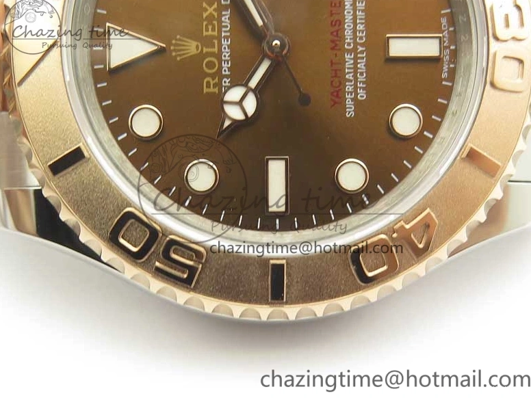SS A2836 Dial Brown VRF Bracelet Best on SS RG 1:1 Yacht-Master 116621 Edition 0126